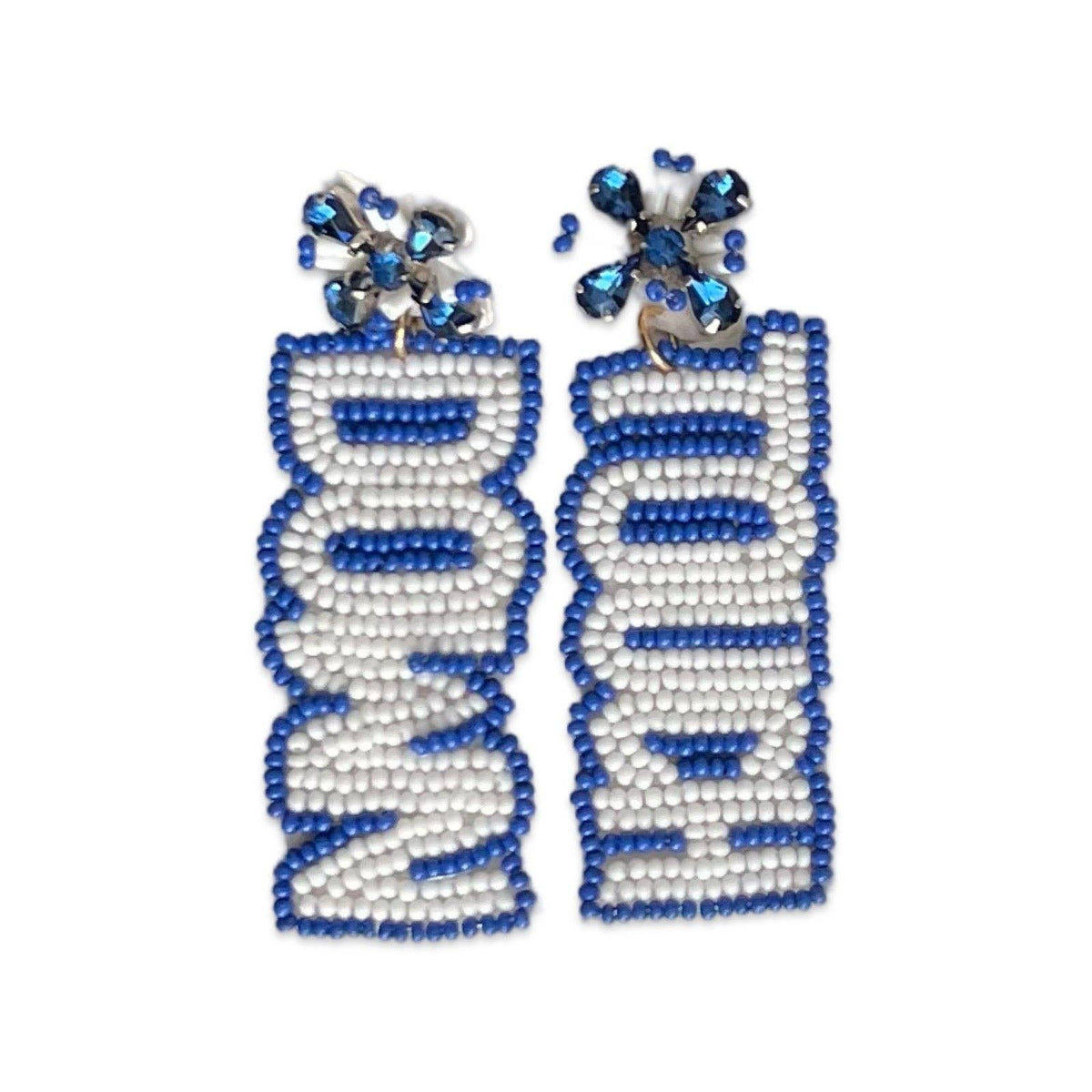 Custom Beaded Royal Touch Down Earrings | GAME DAY EARRINGS
