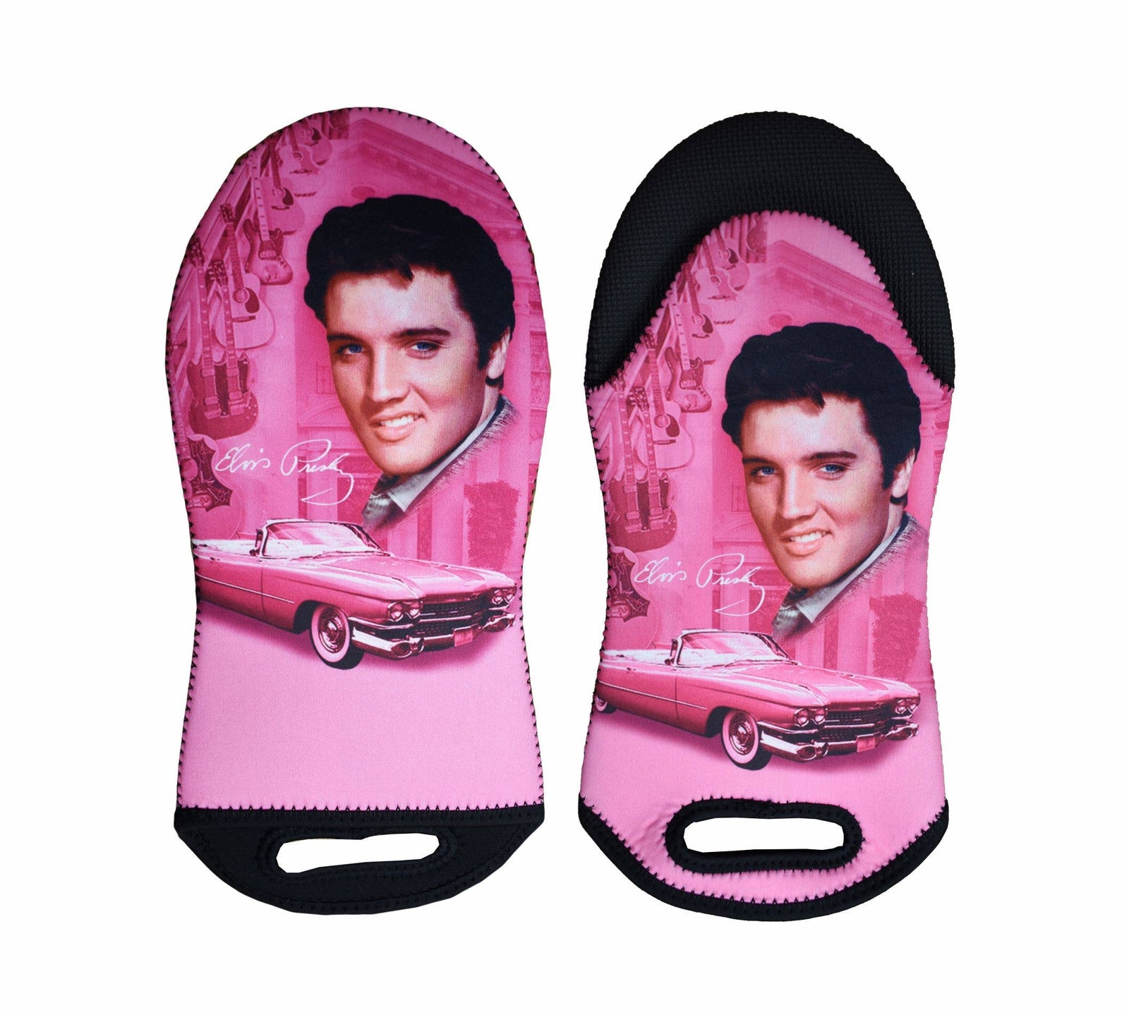 Elvis Oven Mitt - Pink Guitars