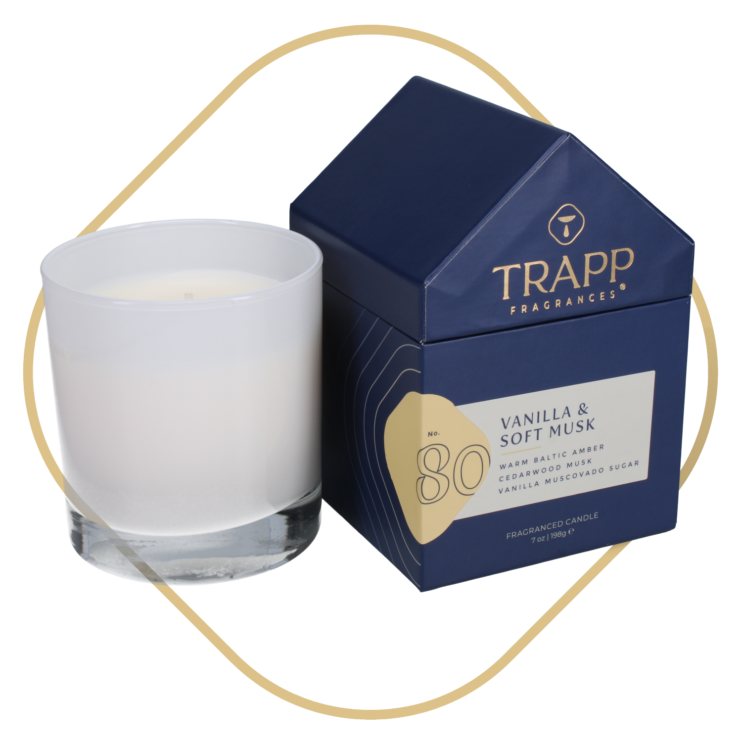 No. 80 Vanilla & Soft Musk  7 oz. Candle in House Box