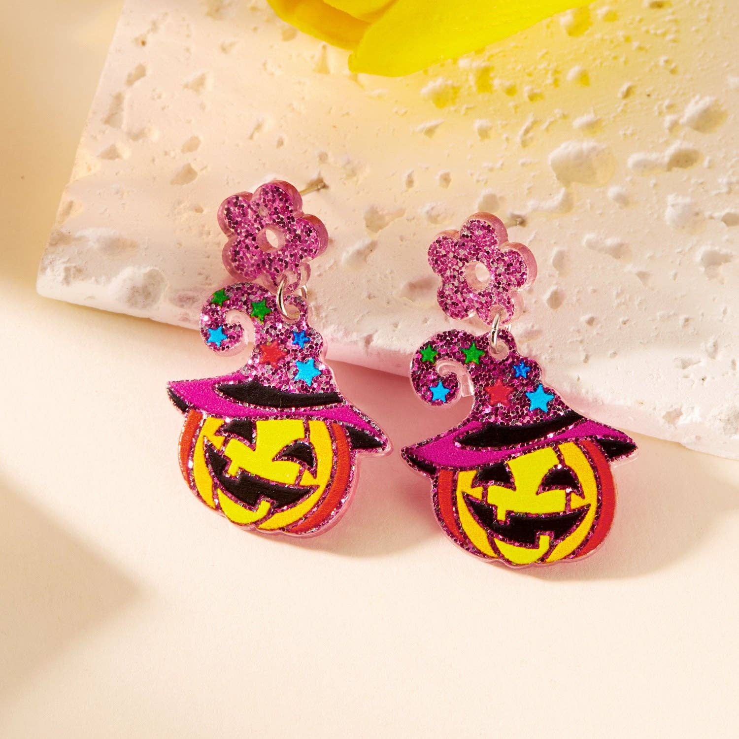Halloween  Floral Acrylic Earrings