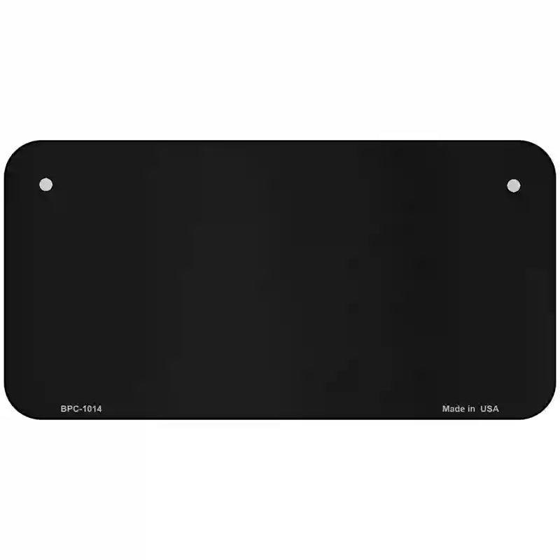 Black Metallic Solid Metal Novelty License Plate
