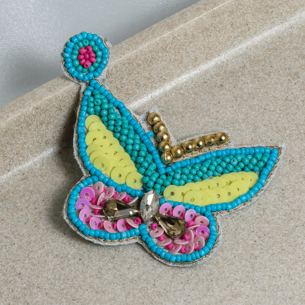 Butterfly Earrings | Beaded Jewelry | Blue Boho Earrings