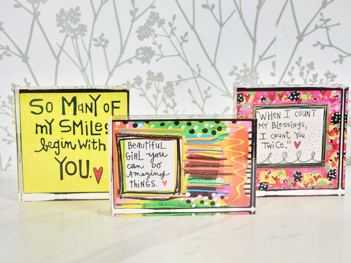 So Many Smiles Acrylic Block