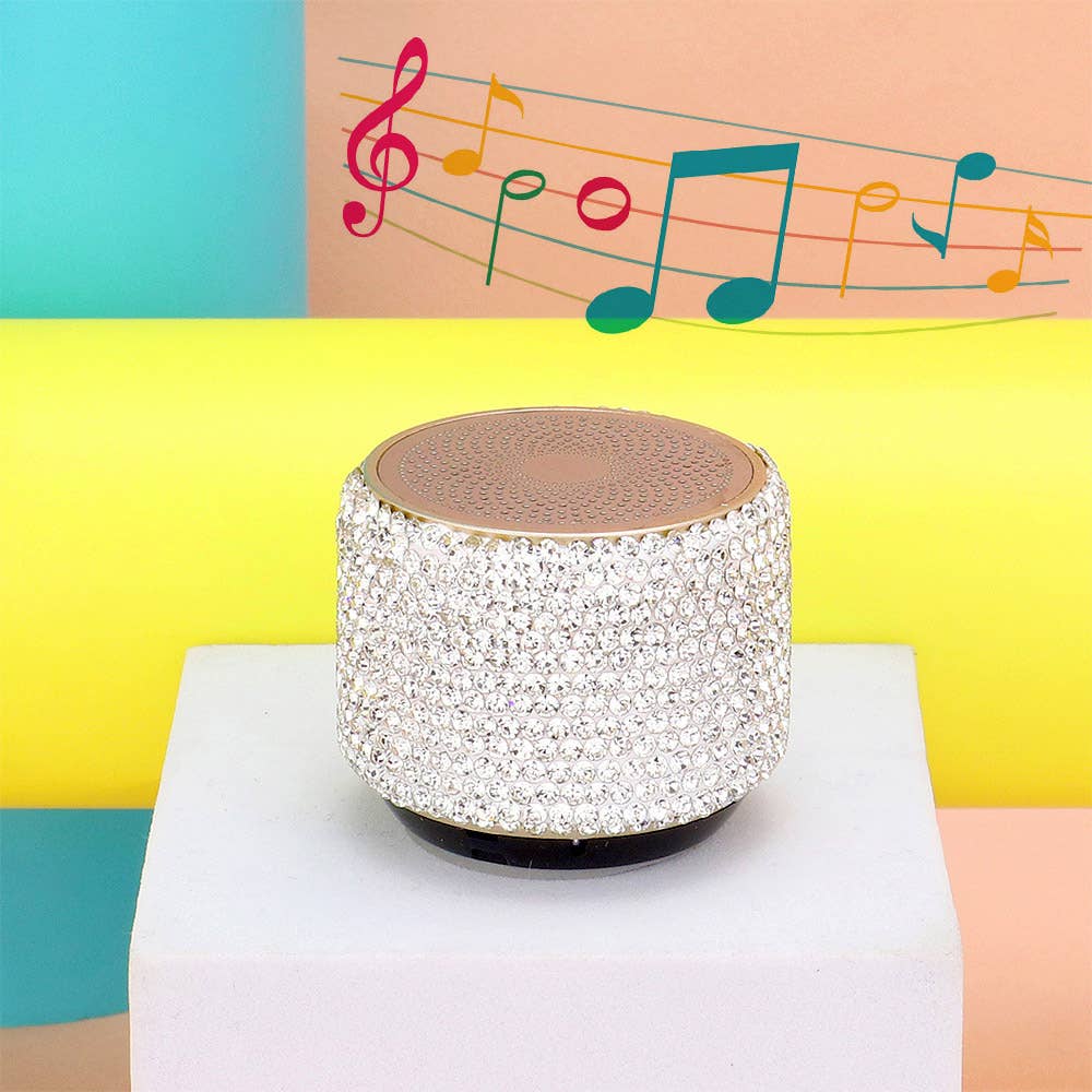 Mini Portable Bling Studded Wireless Speaker
: PEACH