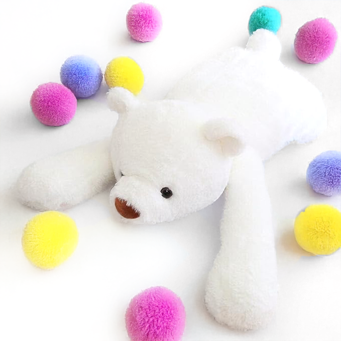 Polar Bear Plush Toy, White (36")