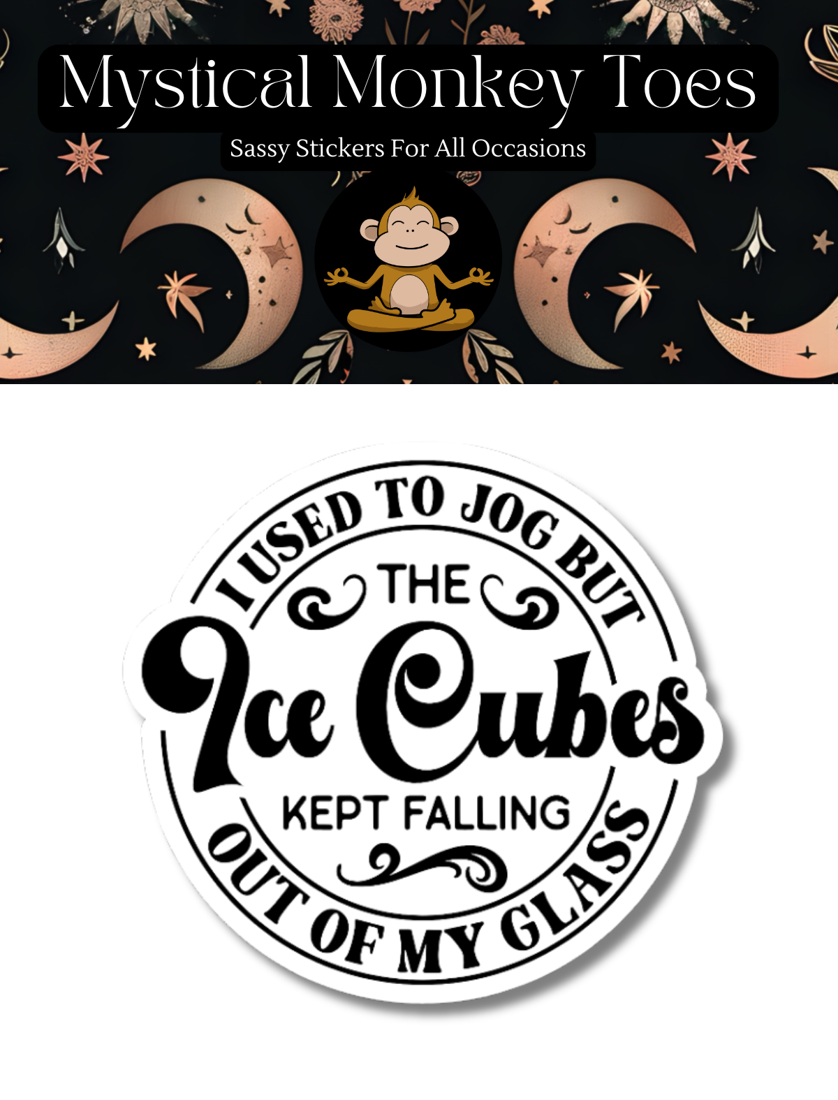 Funny I Used To Jog Vinyl Sticker