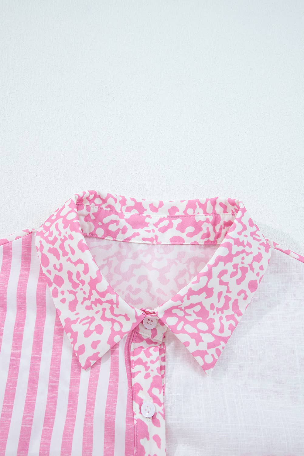 Leopard Striped Western Patchwork Button-up Shirt (S-4X)