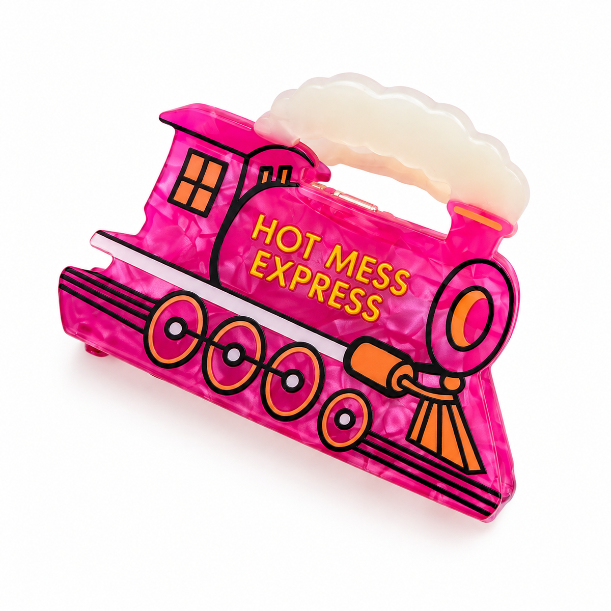 Hot Mess Express - Train Acetate Hair Claw Clip, Funny Gift