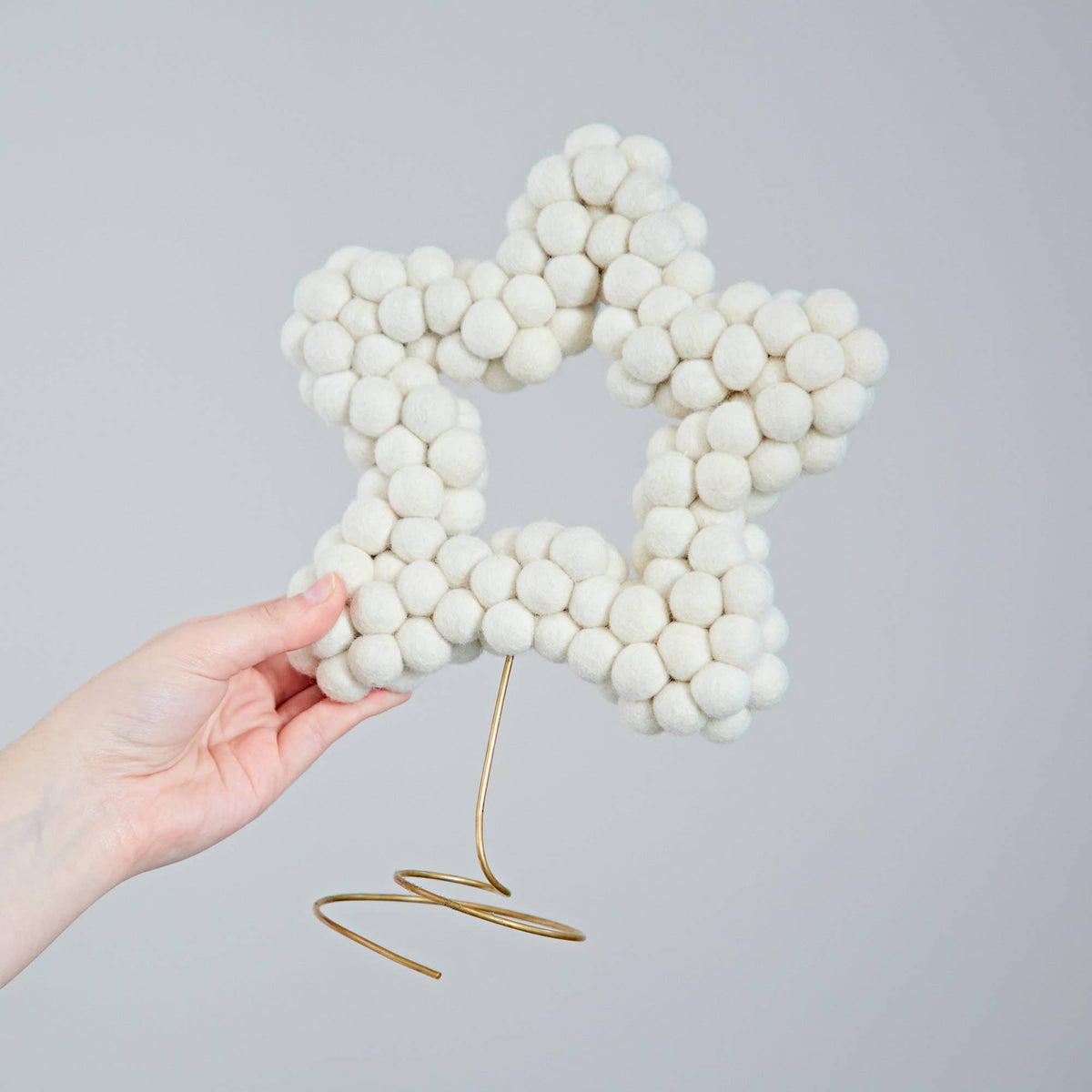 Felt Natural Star Tree Topper
