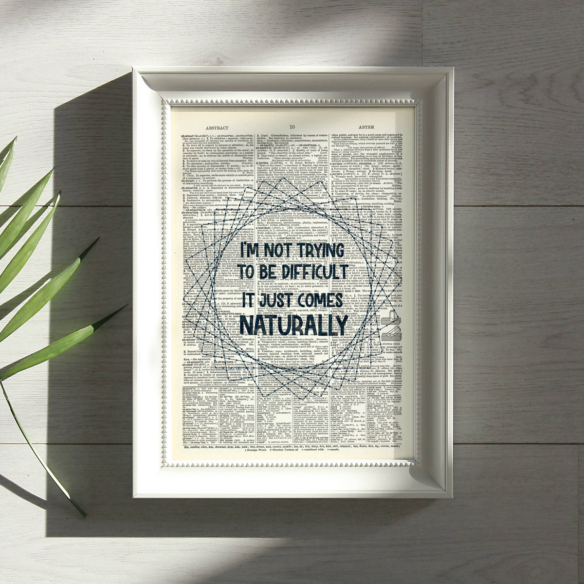 Art Print Dictionary Page | Vintage | I'm Not Trying To Be