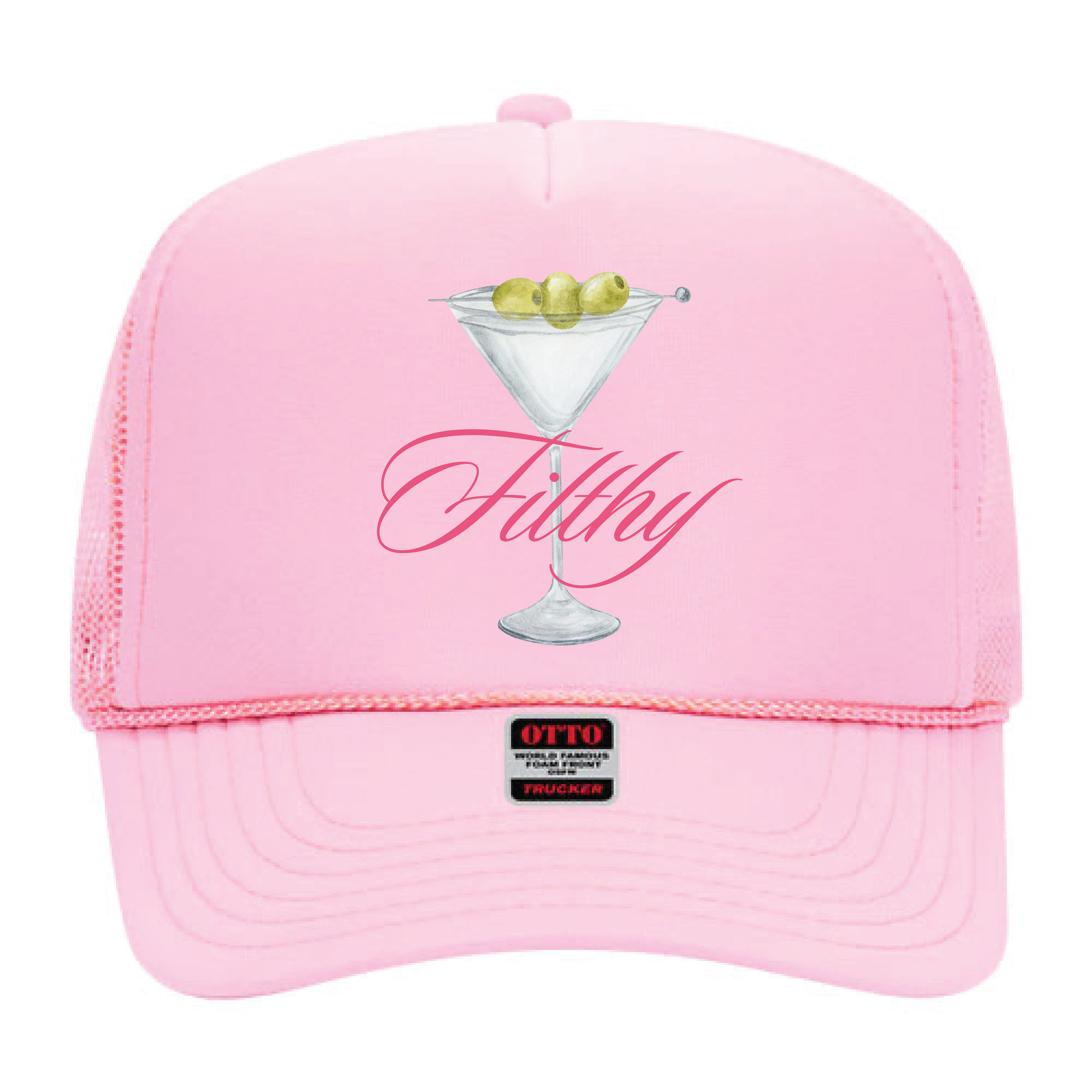 Dirty Martini - Filthy Trucker Hats - Summer Hat: Solid Pink