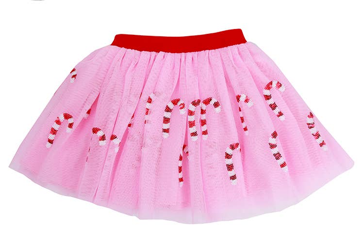 Pink Candy Cane Tutu: 1-2 year