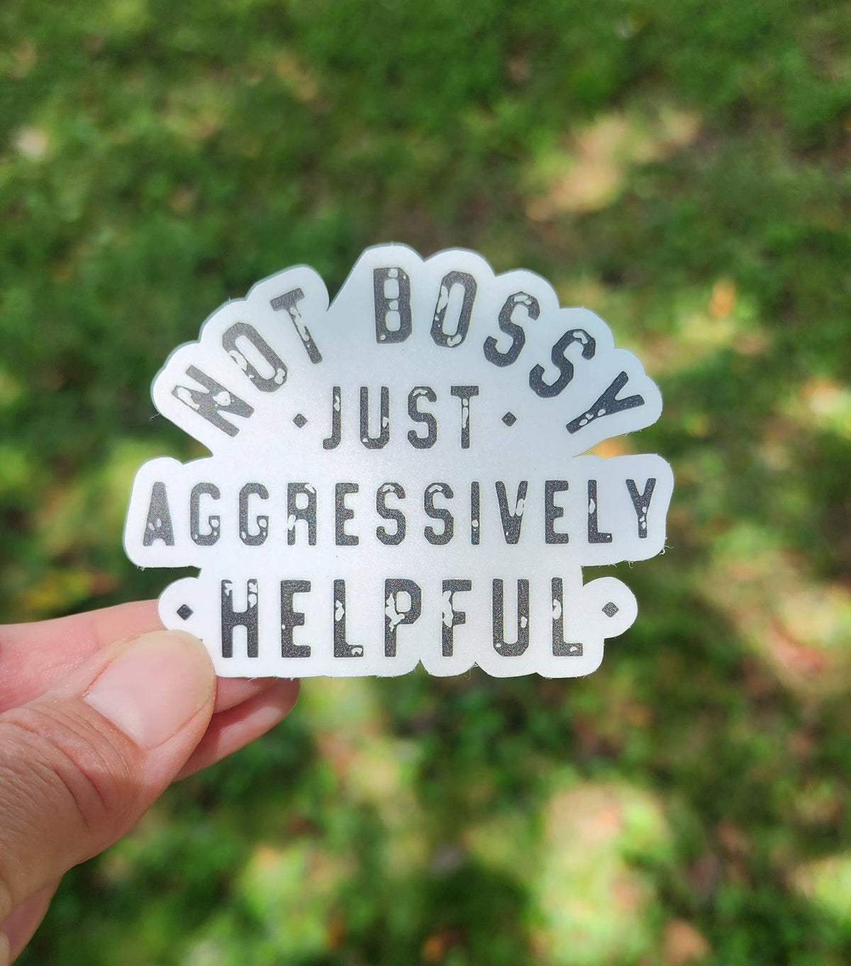 Not Bossy just Aggressively Helpful  Vinyl Stickers