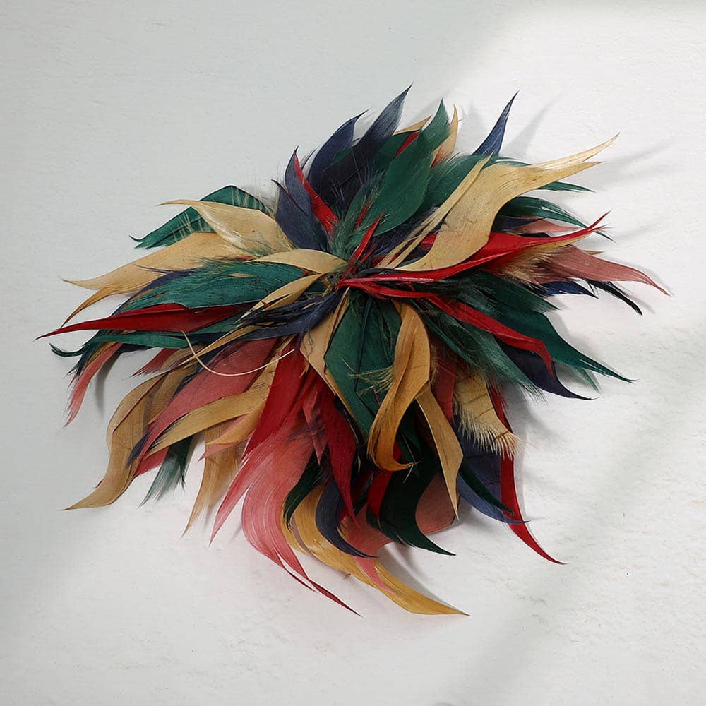 Oversized Feather Flower Hair Clip Pin Brooch
