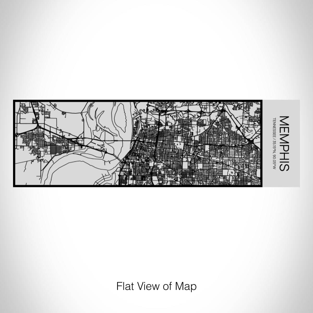 Memphis TN Tactile Lines Map Insulated Cup