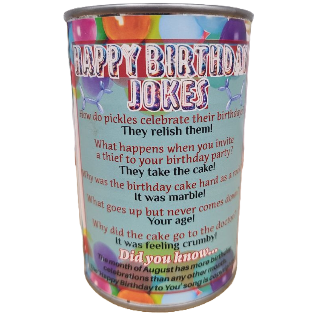 Canned Cake | Happy Birthday to You Gift | Plush B-day Cake: Pop Top Lid