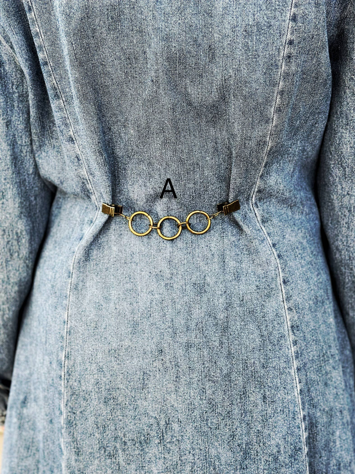 Bronze Ring Cinch Clips for Clothes, Minimalist Belt Option