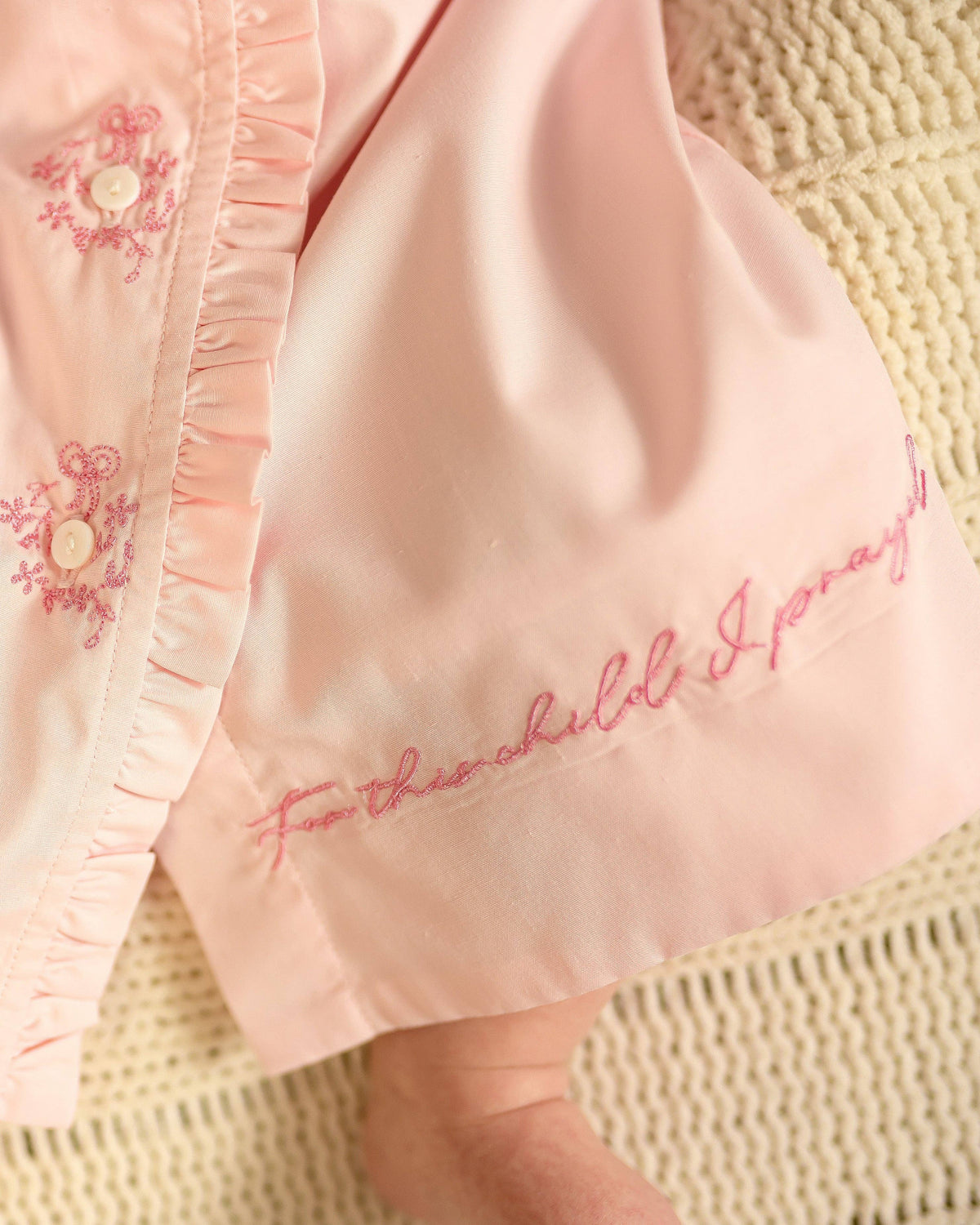 For This Child I Prayed Daygown: Pink: Newborn