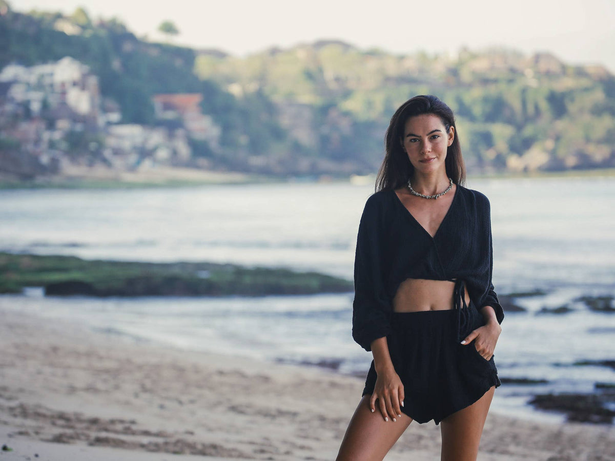 Echo Boy Short - Black | 100% Turkish Cotton: Choose Black or White