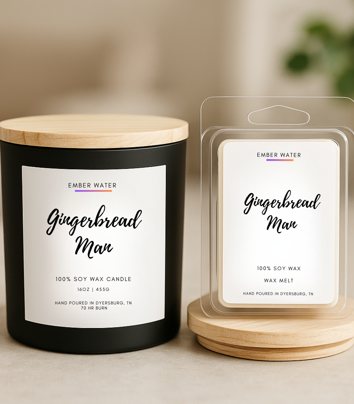 Gingerbread Man 16 oz 100% Soy Candle