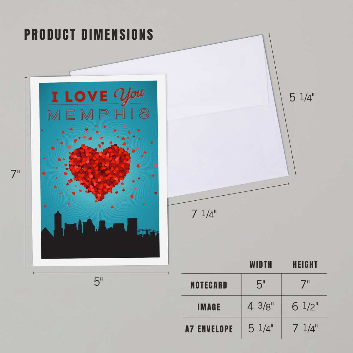 GREETING CARD I Love You Memphis, Tennessee