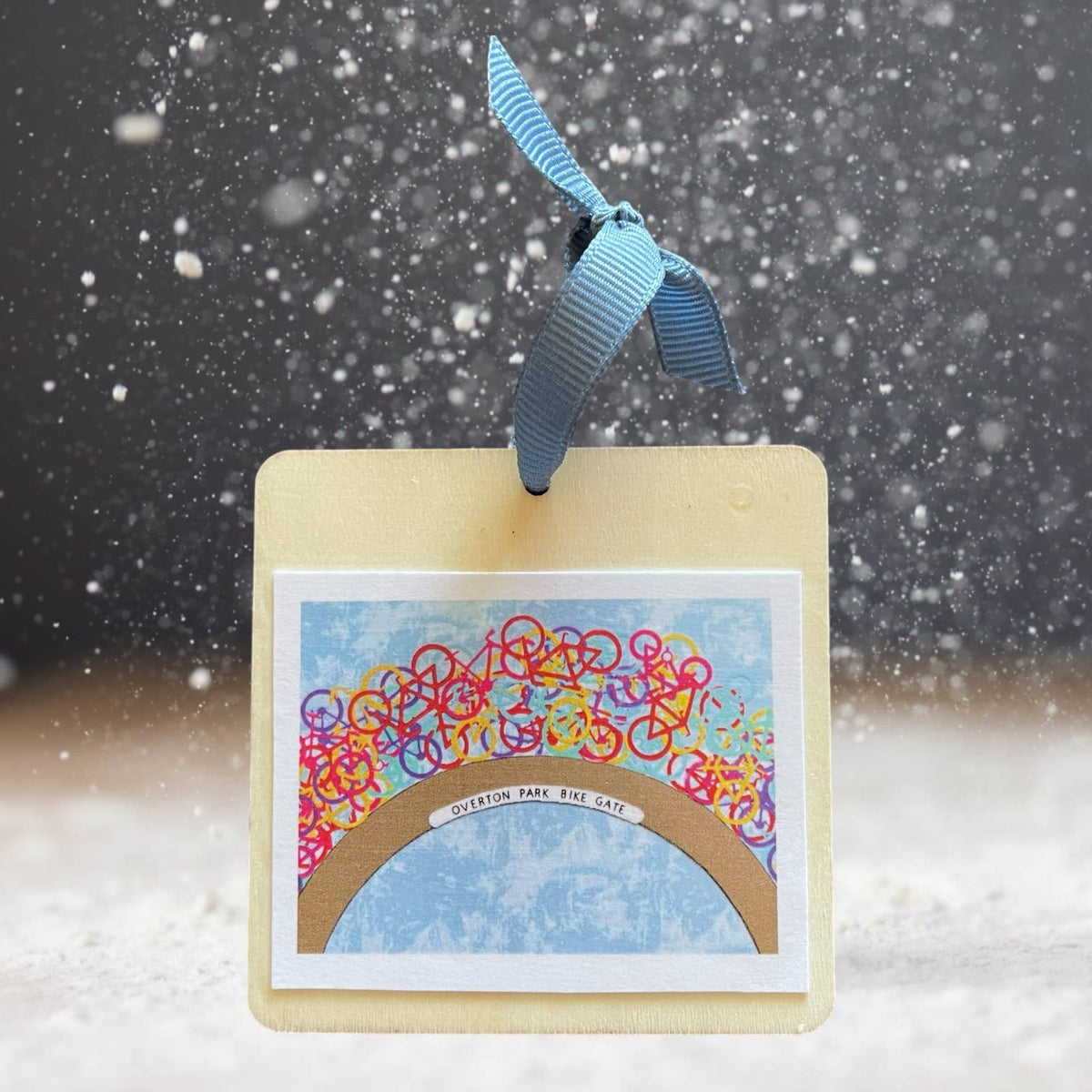 Overton Park Bike Gate (full color) ornament