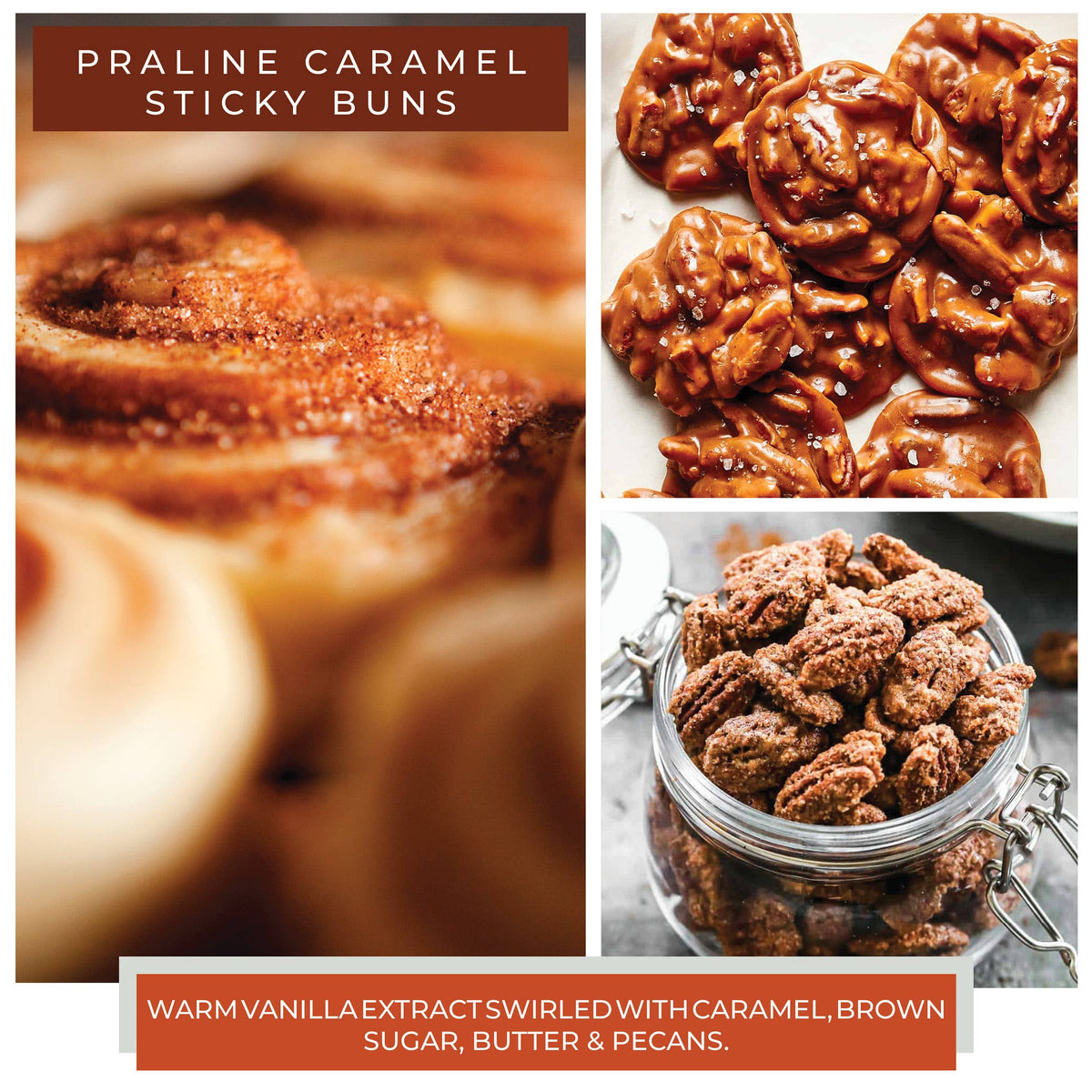 Praline Caramel Sticky Buns KOTL Papa Candle (34oz.) – Praline Caramel Sticky Buns