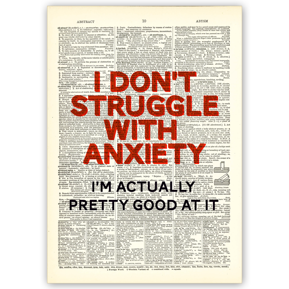 Art Print Dictionary Page | I Don't Struggle
