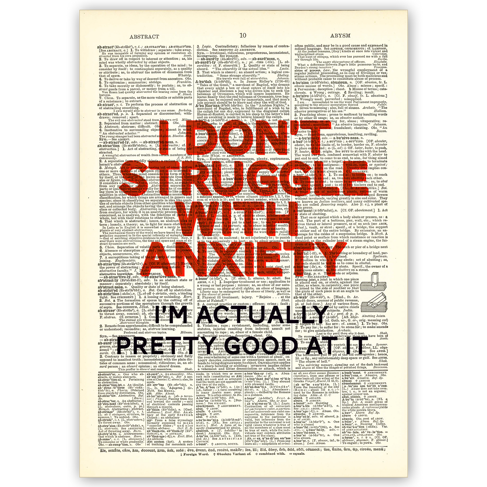 Art Print Dictionary Page | I Don't Struggle
