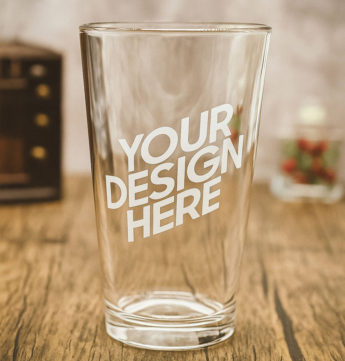 Memphis Pint Glass – Premium Deep Etched Glassware