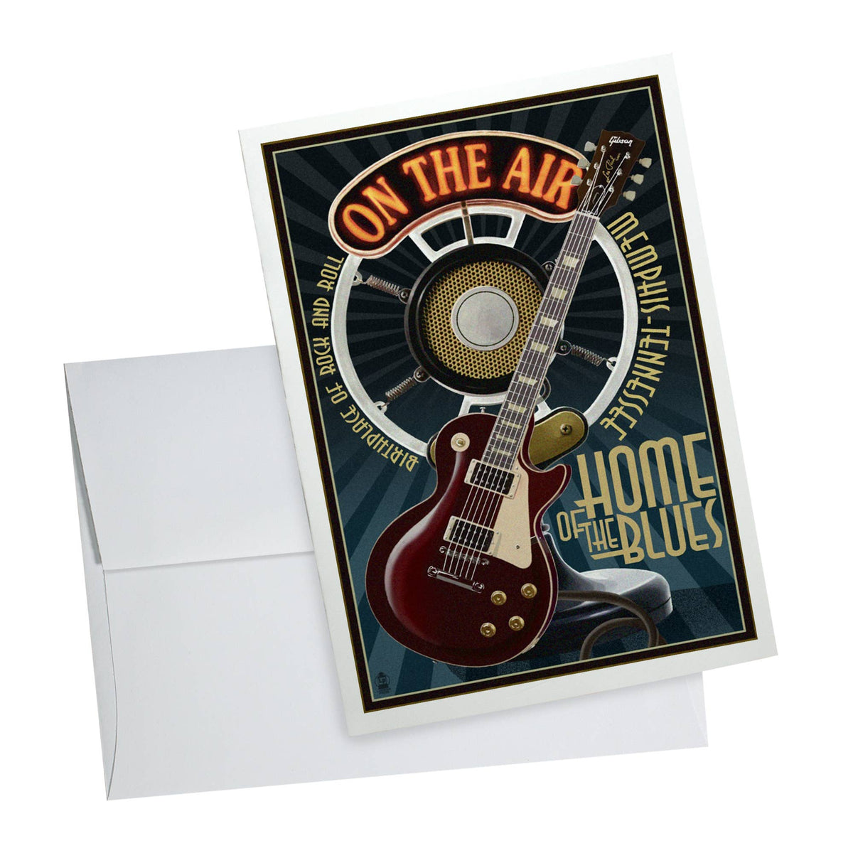 Notecard 43540 Memphis Tennessee Guitar and Microphone (B