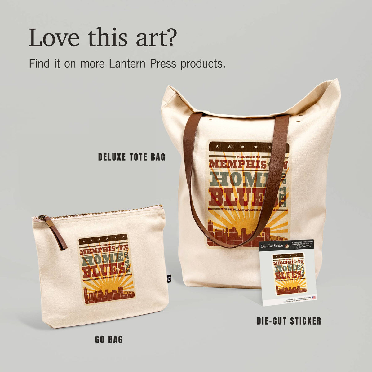 STICKER Memphis Tennessee Skyline and Sunburst Screenprint