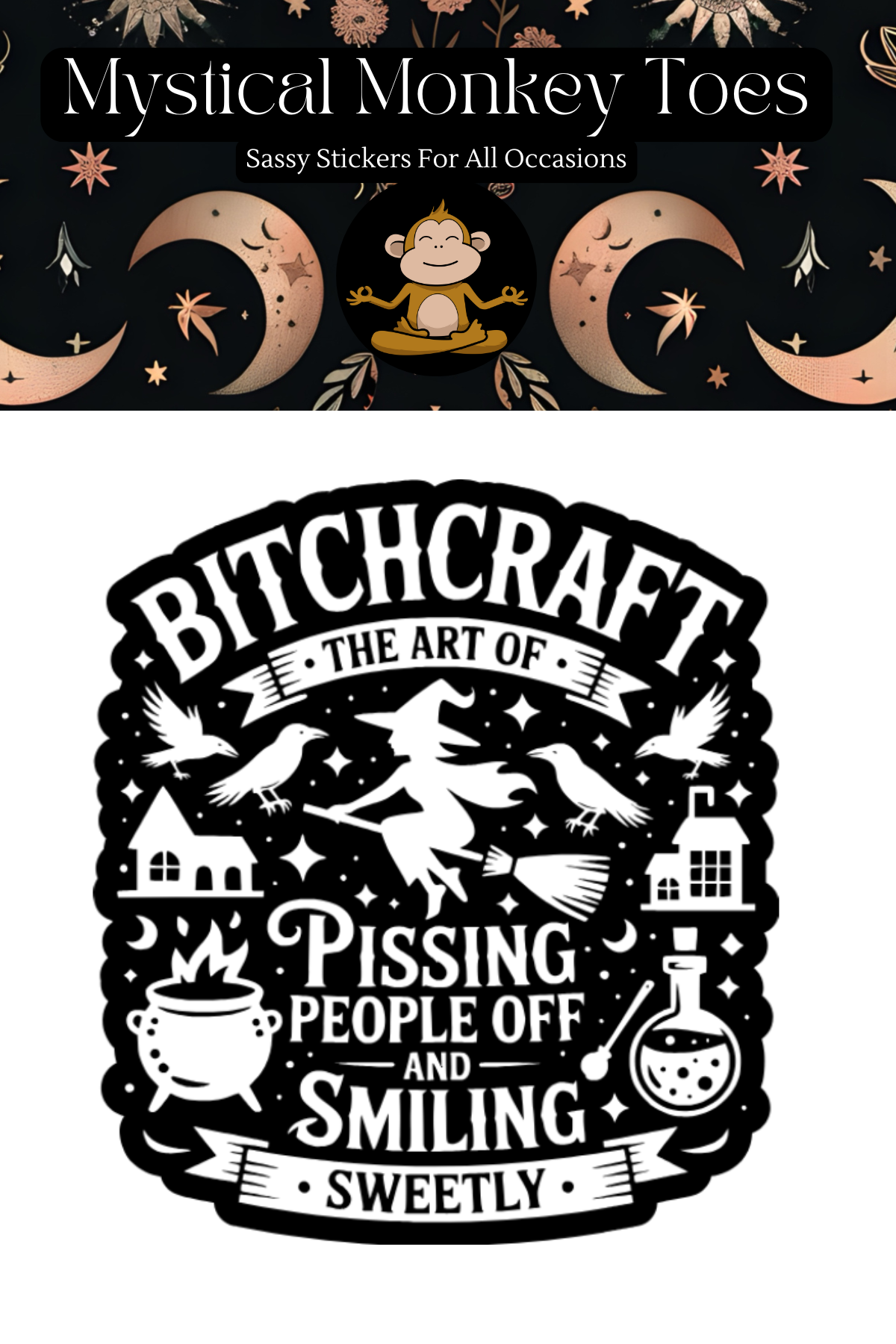 Funny Bitchcraft Vinyl Sticker
