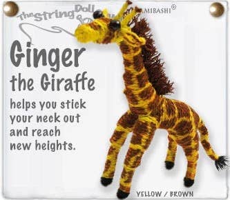 Ginger the Giraffe String Doll Keychain