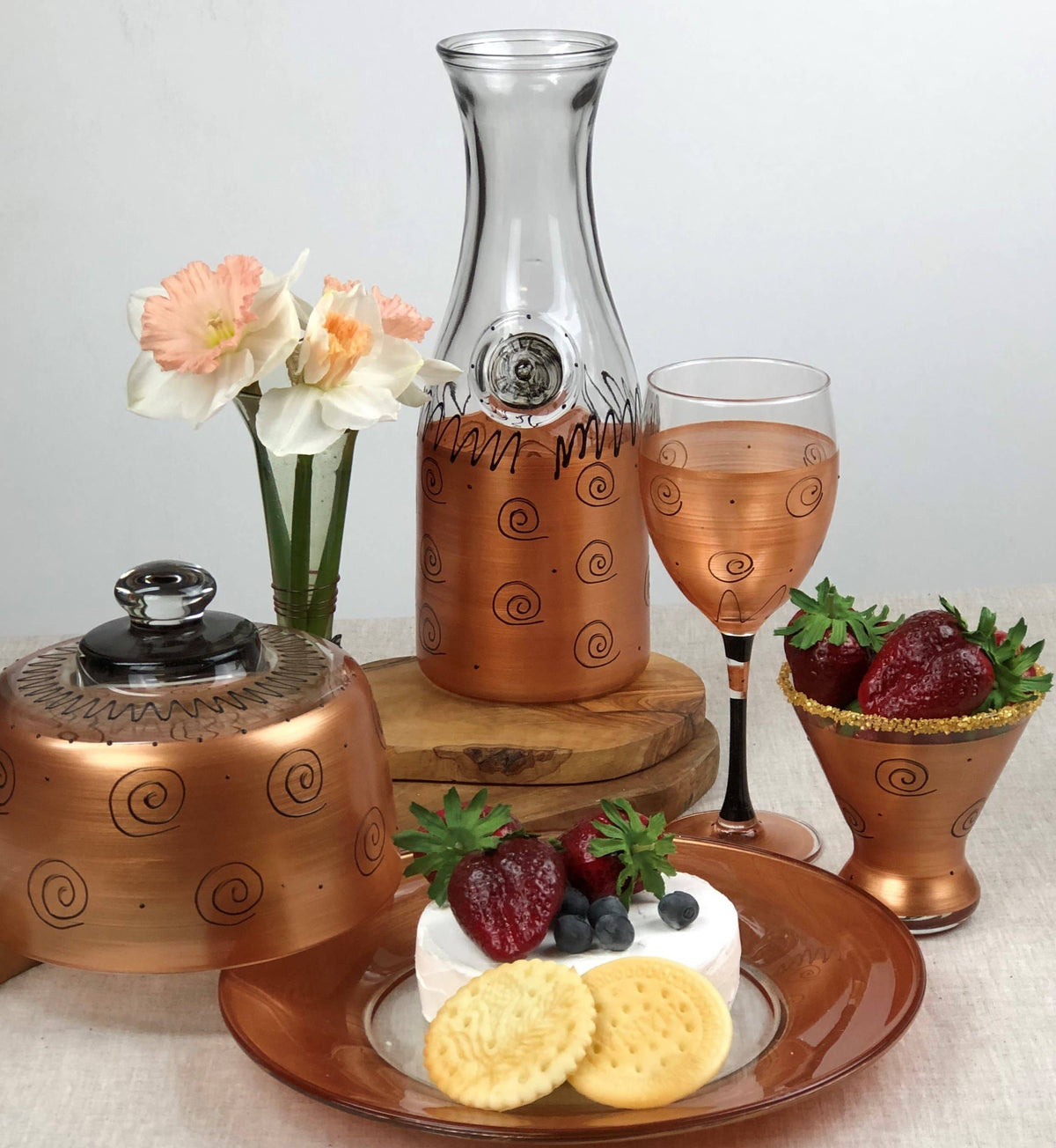 Tuscan Sunset Wine Glasses