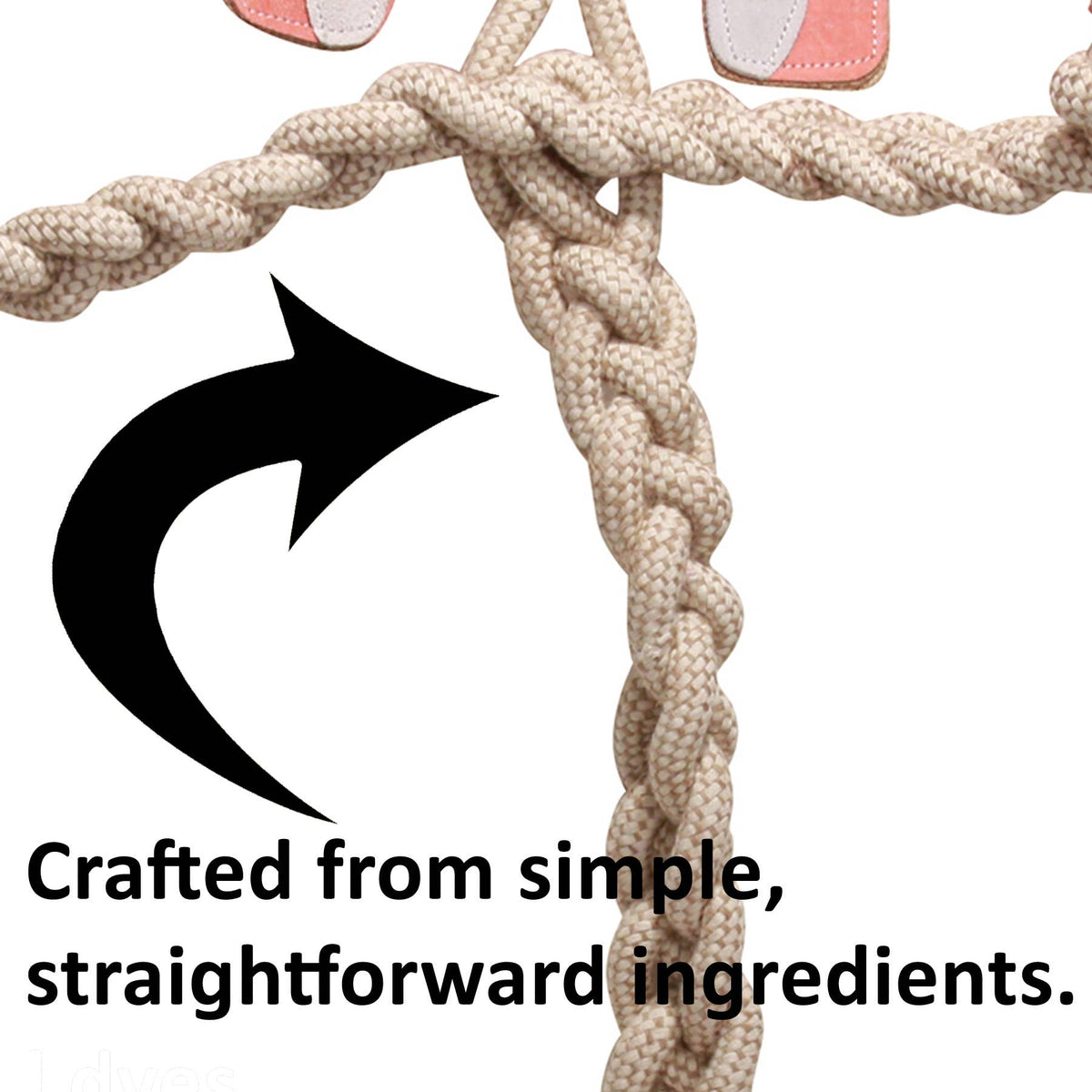 Stuey Sock Monkey Natural Rope Knottie®, L (9mm d.) Dog Toy