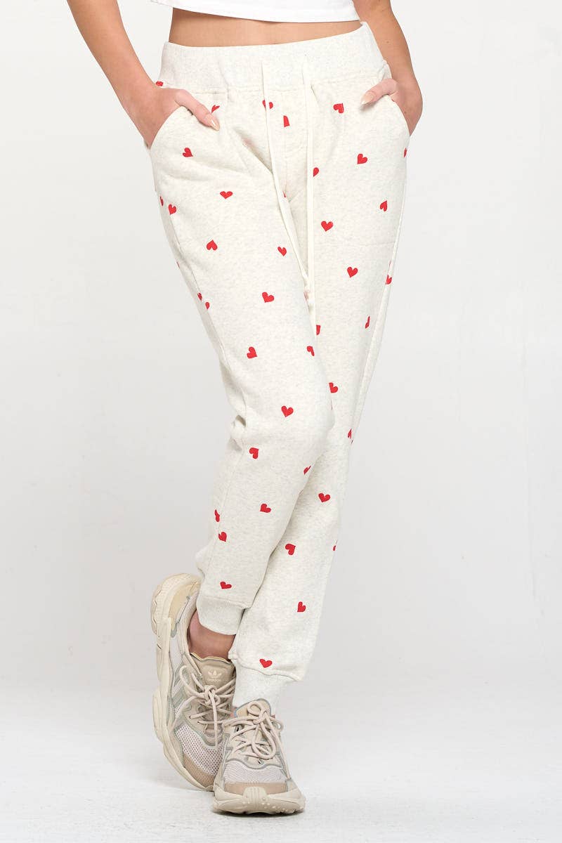 Heart All Over Print Sweatpant
