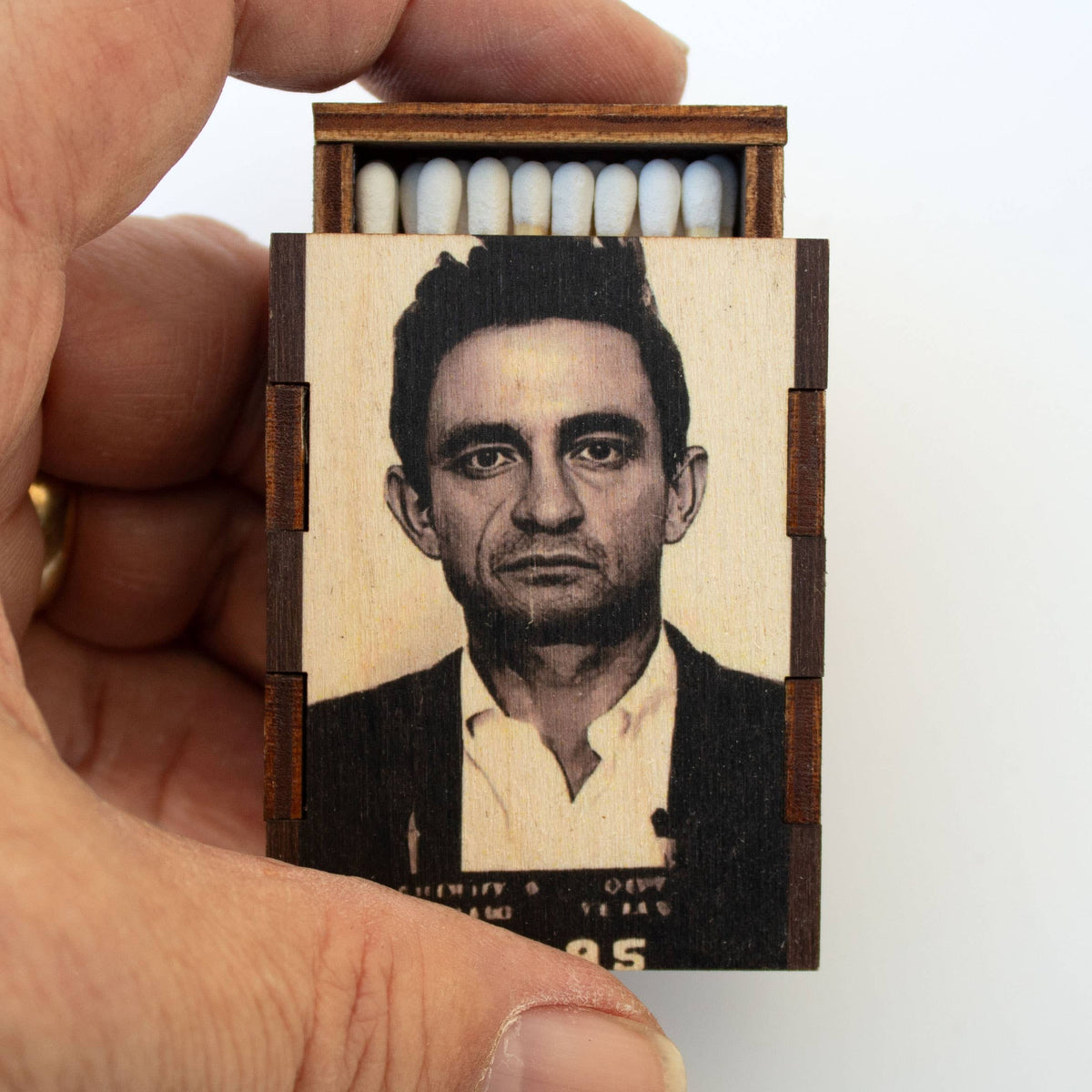 Matches • Celebrity Mug Shot Wooden Matchbox • Home Decor