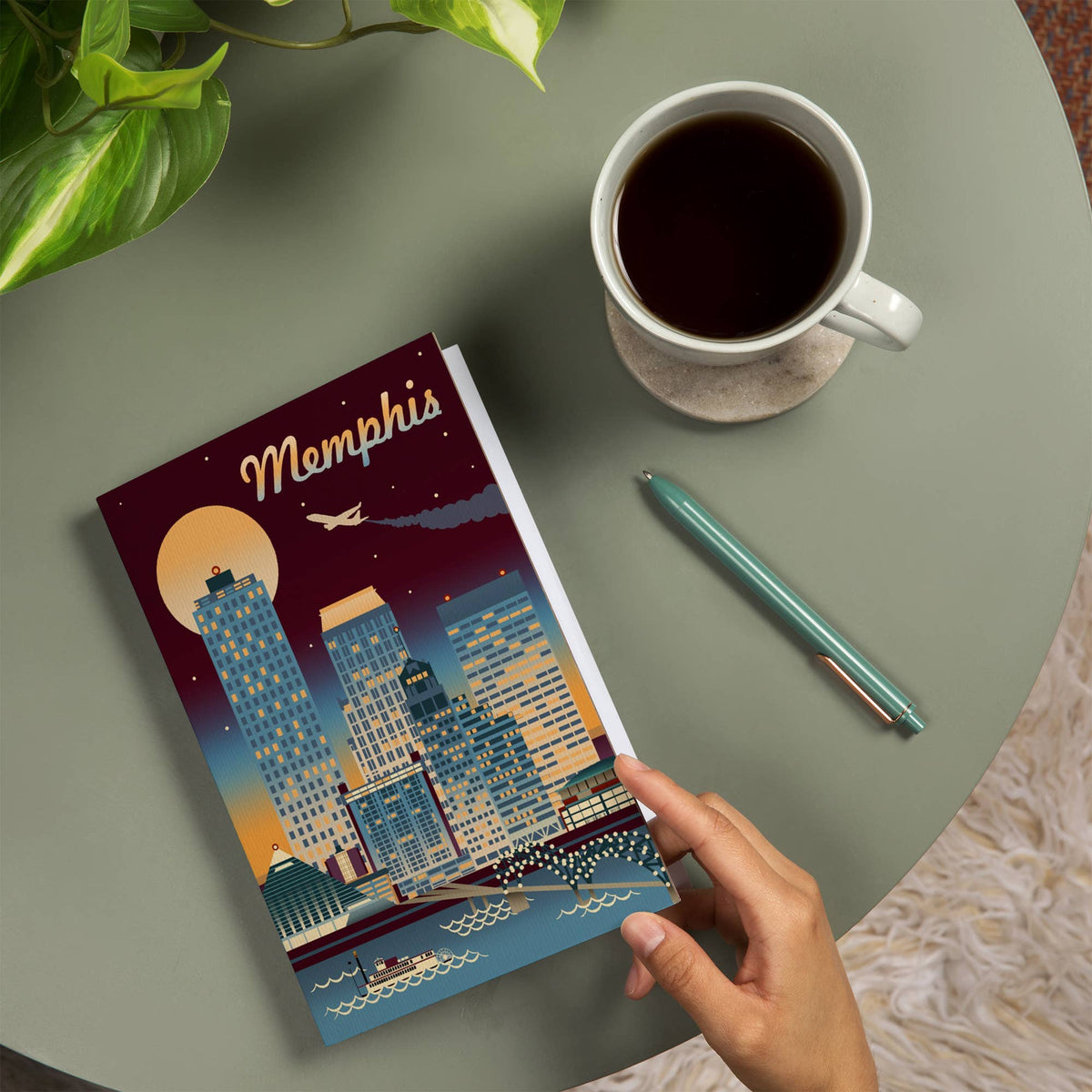 PREMIUM JOURNAL Memphis Tennessee Retro Skyline Chromatic