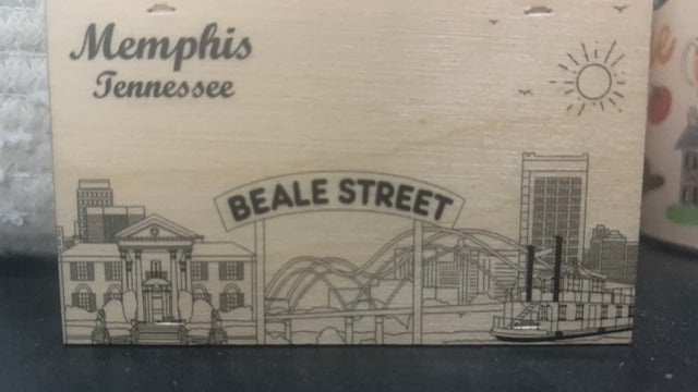 Wooden Keepsake Matchbox With Matches - Beale St.