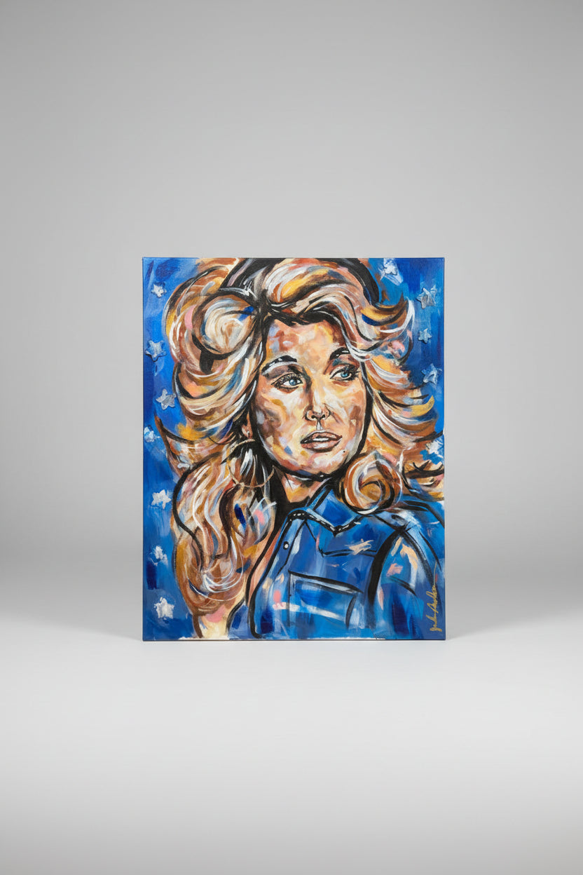 "American Icon Dolly Parton"- Original Art  by Local Jade Miller