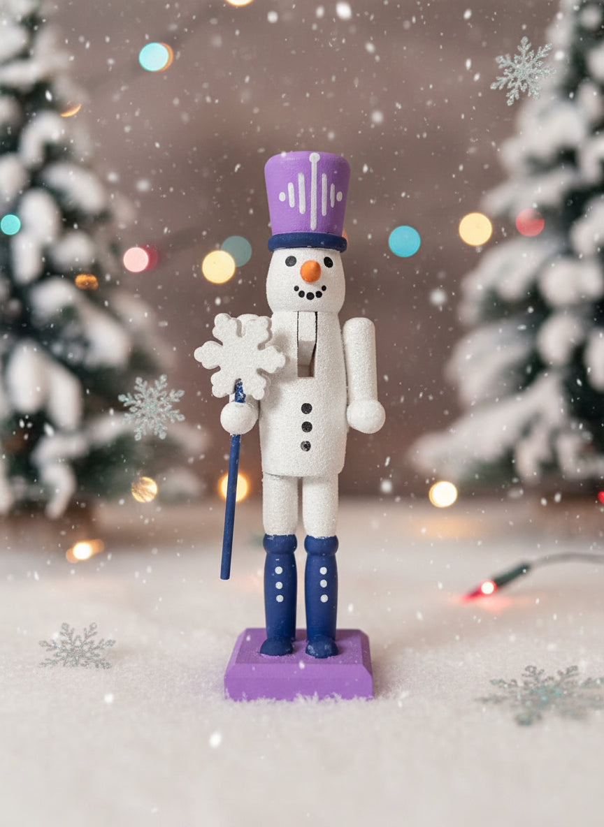 Snowman 6" Nutcracker by Local Kim Cook
