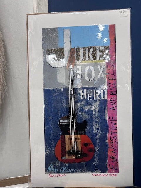 "Juke Box Hero " signed PRINT of an original painting by local Memphian Ron Olson
