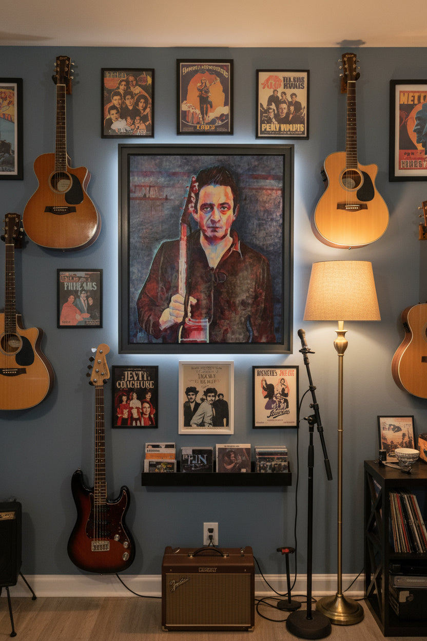 Johnny Cash Original  by Jeremy Lewin, a local Memphis artist