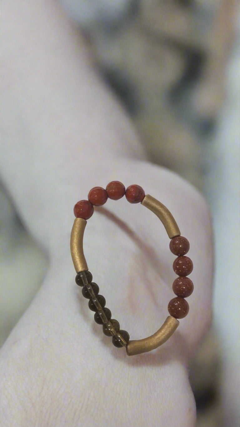 Brown and Gold  Bracelet By Local Wendy Pirtle