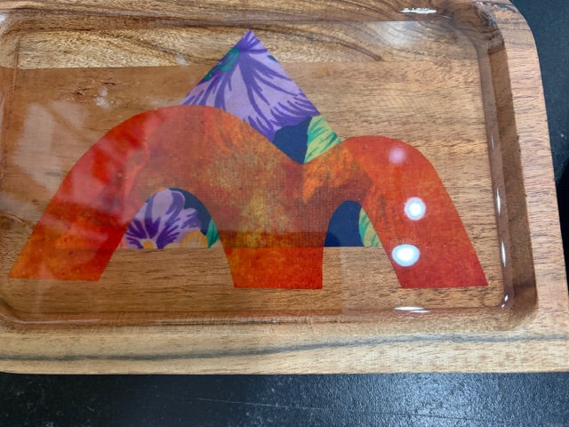 Tiny Bridge and Pyramid: Colored bridge with Flowers Pyramid