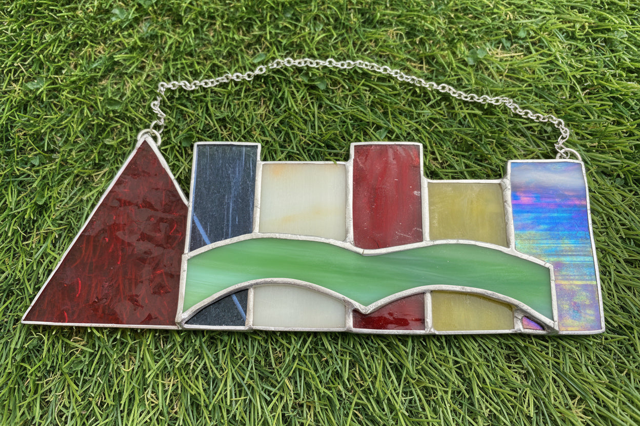 Green Memphis Skyline Stained Glass- Local Art Tonya Lynn