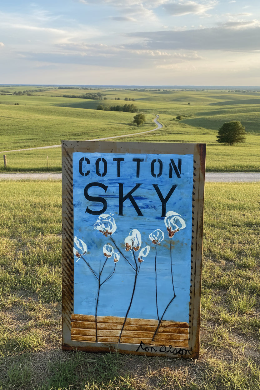 “Cotton Sky” REPRODUCTION of an original painting by local Memphian Ron Olson