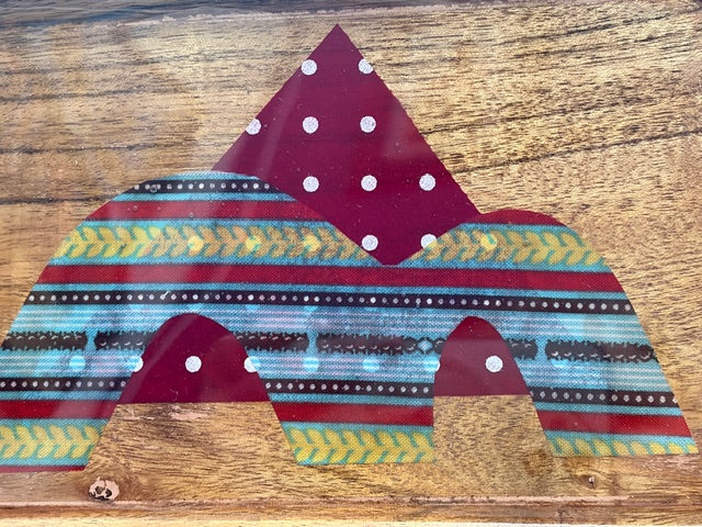Tiny Bridge and Pyramid: Colored bridge with Flowers Pyramid