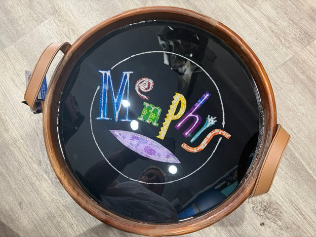 Memphis Wood Tray : Local Artist AnnaMade Designs
